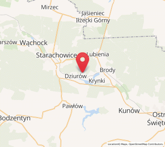 Map of Adamów, Świętokrzyskie