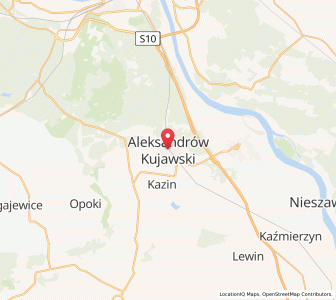 Map of Aleksandrów Kujawski, Kujawsko-Pomorskie