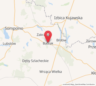 Map of Babiak, Greater Poland