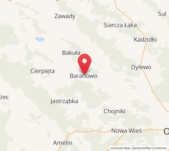 Map of Baranowo, Mazovia