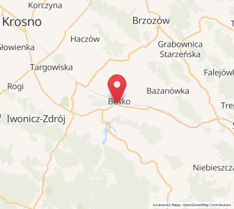 Map of Besko, Subcarpathia