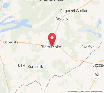 Map of Biała Piska, Warmia-Masuria