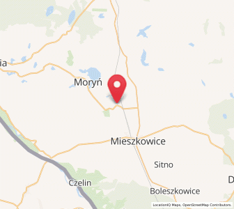 Map of Bielin, West Pomerania