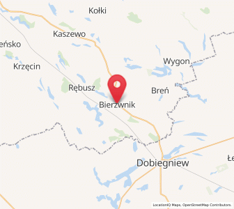 Map of Bierzwnik, West Pomerania