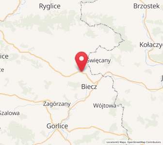 Map of Binarowa, Lesser Poland