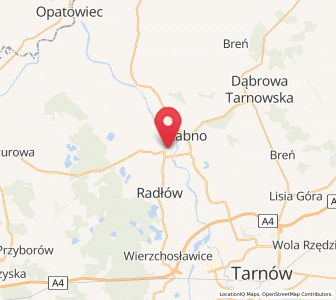 Map of Biskupice Radłowskie, Lesser Poland