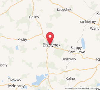 Map of Bisztynek, Warmia-Masuria
