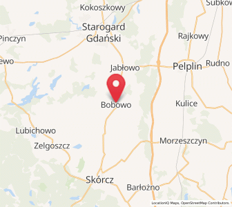 Map of Bobowo, Pomerania