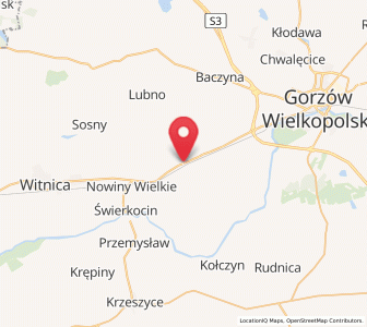 Map of Bogdaniec, Lubusz