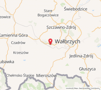 Map of Boguszów-Gorce, Lower Silesia