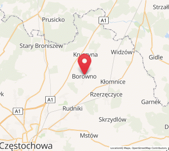 Map of Borowno, Silesia