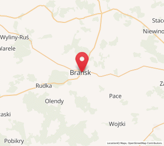 Map of Brańsk, Podlasie