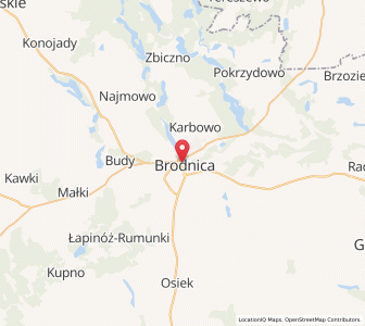 Map of Brodnica, Kujawsko-Pomorskie