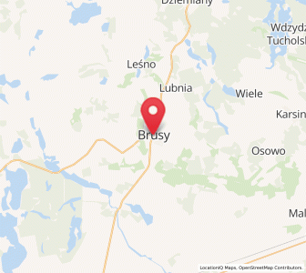 Map of Brusy, Pomerania