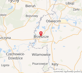 Map of Brzeszcze, Lesser Poland