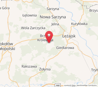 Map of Brzóza Królewska, Subcarpathia