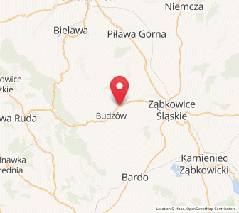 Map of Budzów, Lower Silesia