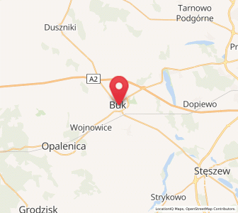 Map of Buk, Greater Poland