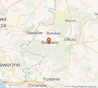 Map of Bukowno, Lesser Poland