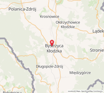 Map of Bystrzyca Kłodzka, Lower Silesia