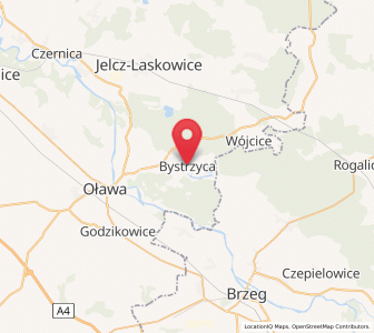 Map of Bystrzyca, Lower Silesia