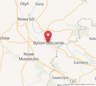 Map of Bytom Odrzański, Lubusz