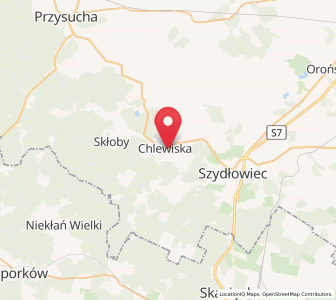 Map of Chlewiska, Mazovia