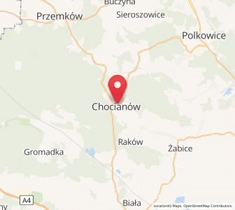 Map of Chocianów, Lower Silesia