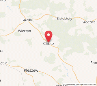 Map of Chocz, Greater Poland