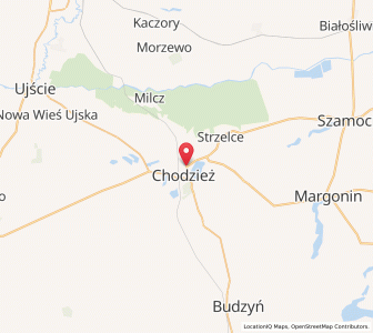 Map of Chodzież, Greater Poland