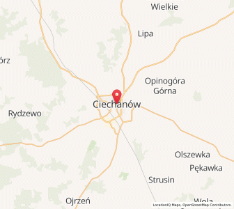 Map of Ciechanów, Mazovia