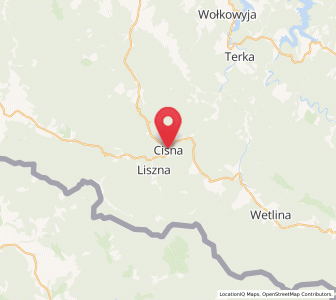 Map of Cisna, Subcarpathia