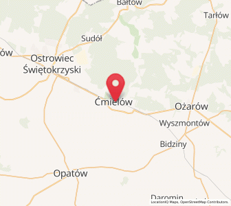 Map of Ćmielów, Świętokrzyskie