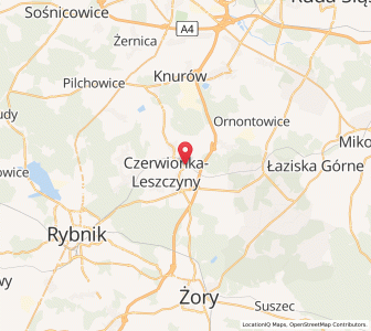Map of Czerwionka-Leszczyny, Silesia