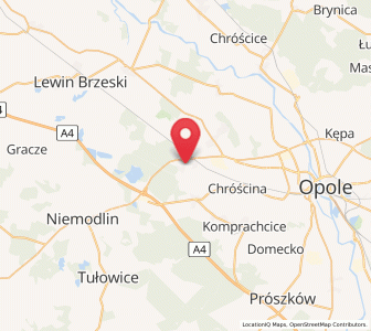 Map of Dąbrowa, Opole Voivodeship