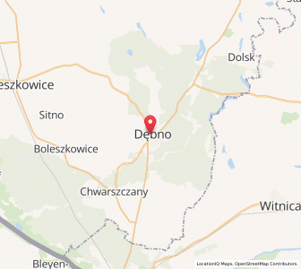 Map of Dębno, West Pomerania