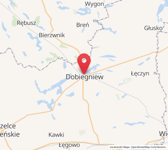 Map of Dobiegniew, Lubusz