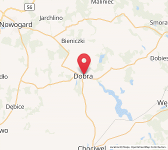 Map of Dobra, West Pomerania