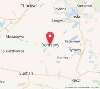 Map of Dobrzany, West Pomerania