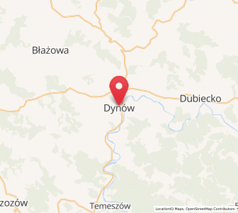 Map of Dynów, Subcarpathia