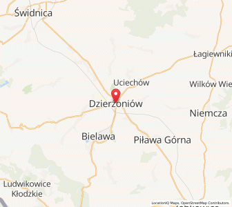 Map of Dzierżoniów, Lower Silesia