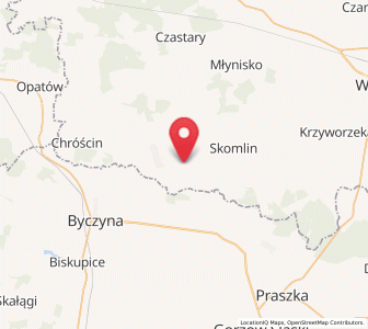 Map of Dzietrzkowice, Łódź Voivodeship