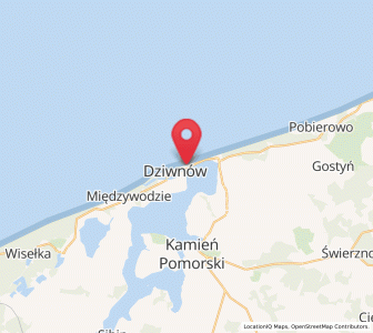 Map of Dziwnów, West Pomerania