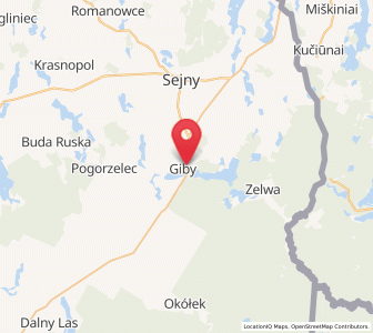 Map of Giby, Podlasie