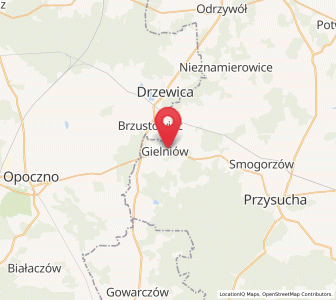 Map of Gielniów, Mazovia
