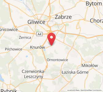 Map of Gierałtowice, Silesia