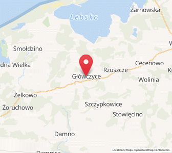 Map of Główczyce, Pomerania