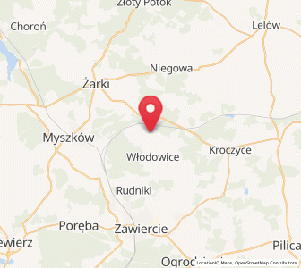 Map of Góra Włodowska, Silesia