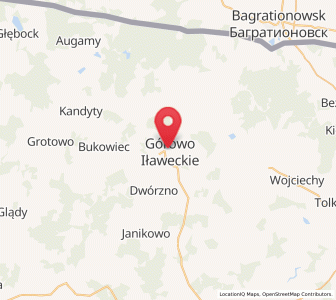 Map of Górowo Iławeckie, Warmia-Masuria