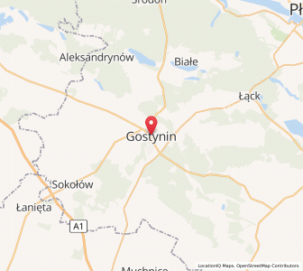 Map of Gostynin, Mazovia